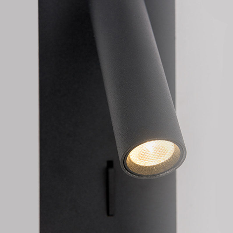 Moderne kreative LED -Wandleuchten Eisen rechteckige Lesewandlampe mit Aluminiumschatten