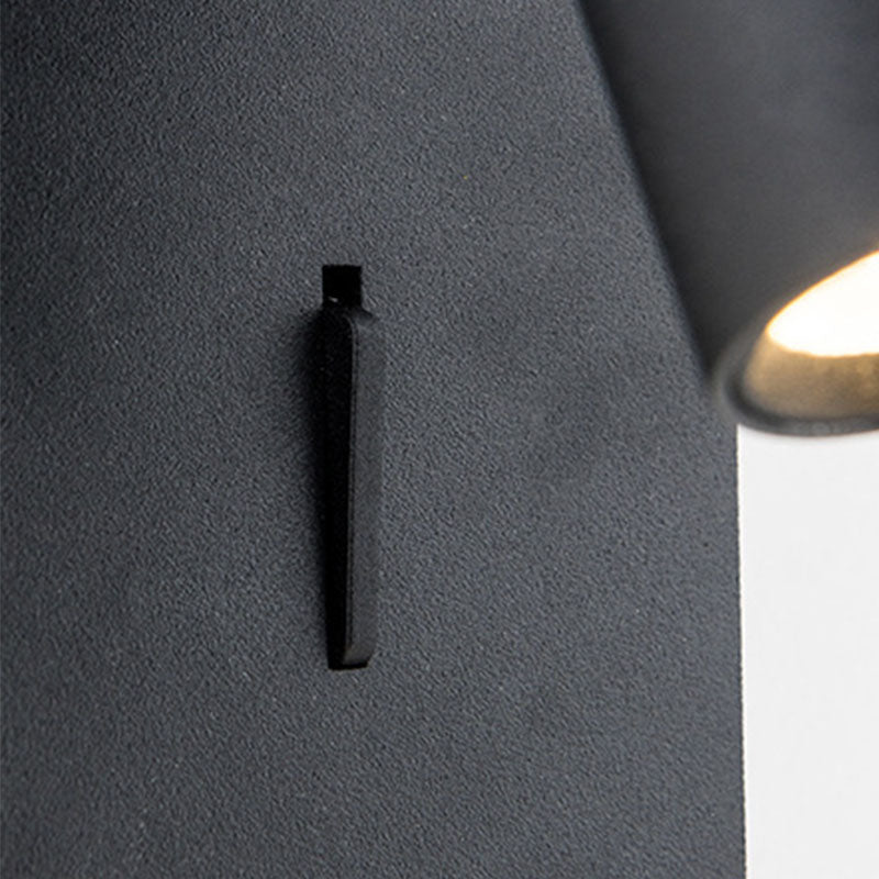 Moderne kreative LED -Wandleuchten Eisen rechteckige Lesewandlampe mit Aluminiumschatten