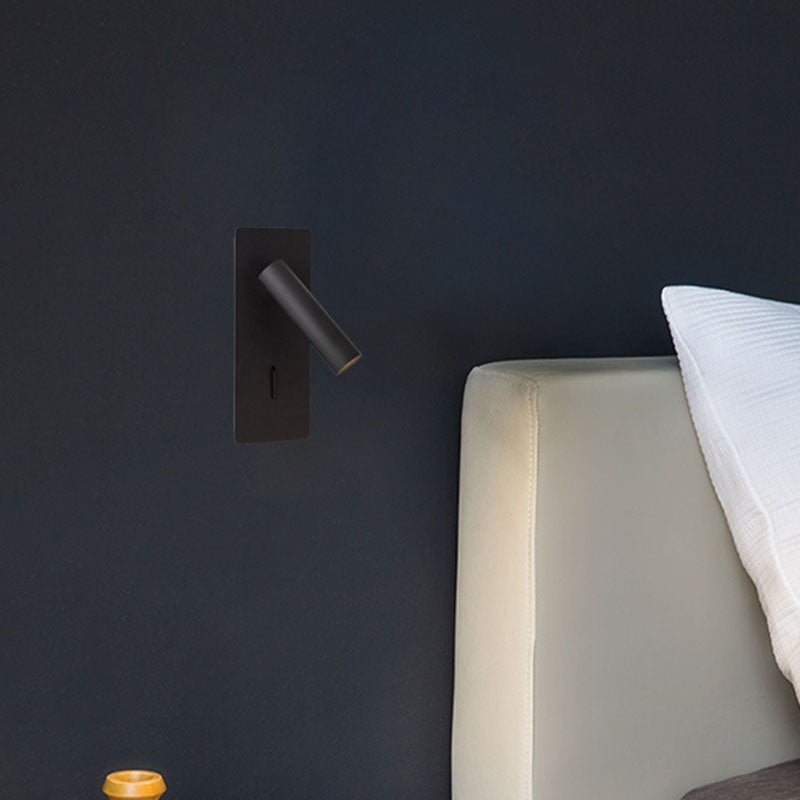 Moderne kreative LED -Wandleuchten Eisen rechteckige Lesewandlampe mit Aluminiumschatten