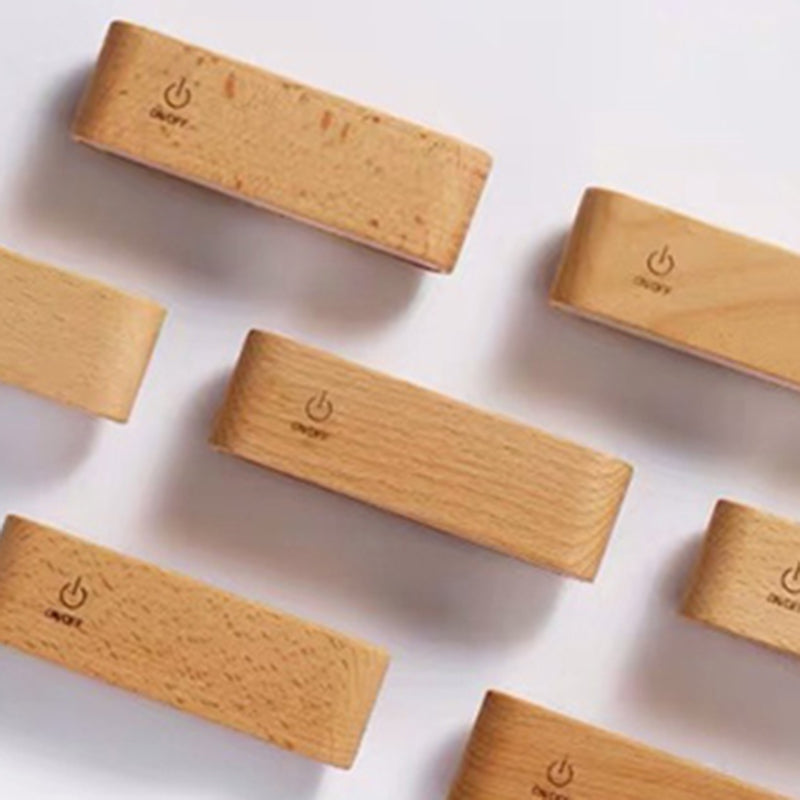 1 leichte moderne HolzlED -Wandleuchte Verstellbare Wandlampen für Schlafzimmer