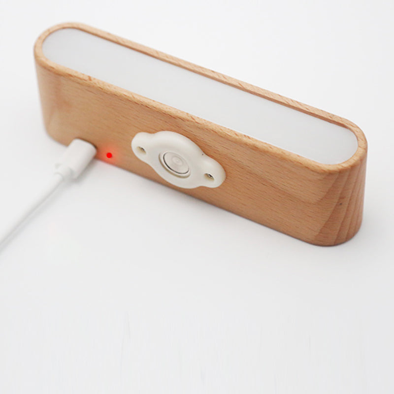 1 Light Modern Wood LED Wall Lights Adjustable Wall Mounted Lamps for Bedroom