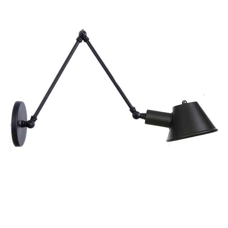 Adjustable Arms Wall Sconce Lighting Industrial Style Metal 1 Head Wall Mounted Light Fixture