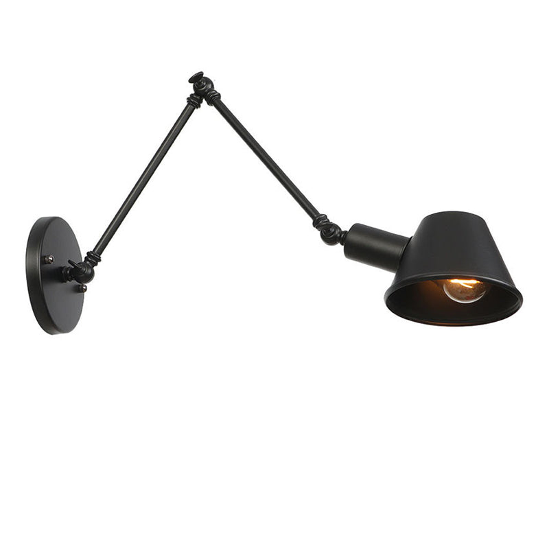 Adjustable Arms Wall Sconce Lighting Industrial Style Metal 1 Head Wall Mounted Light Fixture