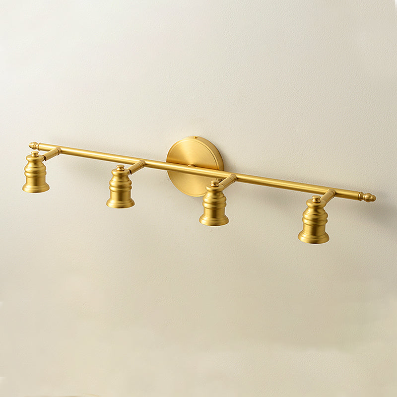 Minimalist Linear Vanity Lighting, Metal Vanity Light in Gold for BathRoom