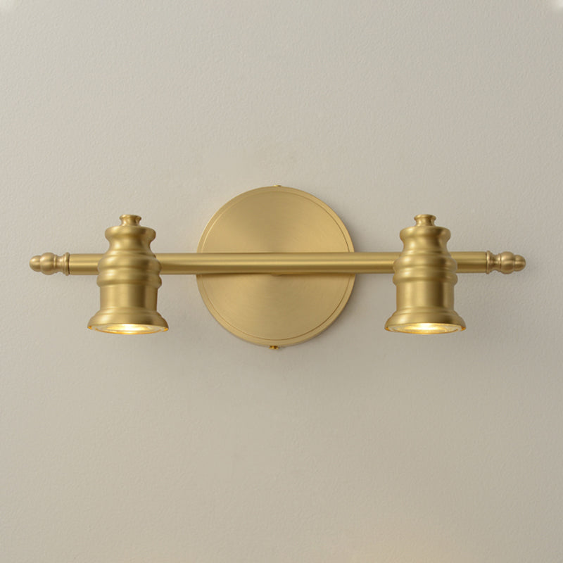 Minimalist Linear Vanity Lighting, Metal Vanity Light in Gold for BathRoom