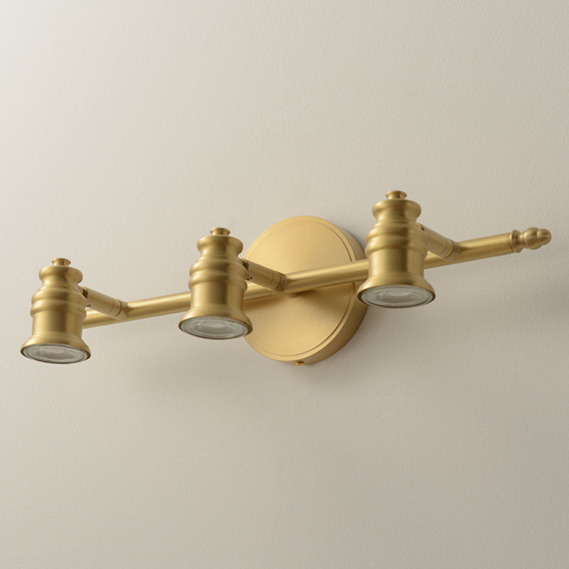 Minimalist Linear Vanity Lighting, Metal Vanity Light in Gold for BathRoom