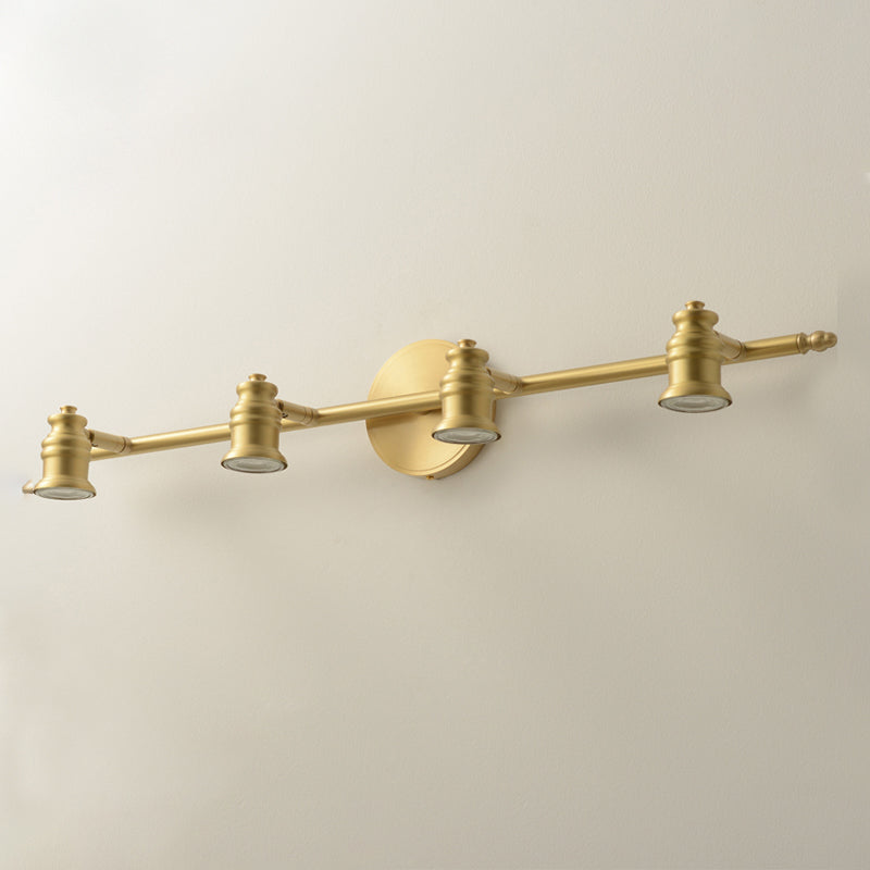 Minimalist Linear Vanity Lighting, Metal Vanity Light in Gold for BathRoom