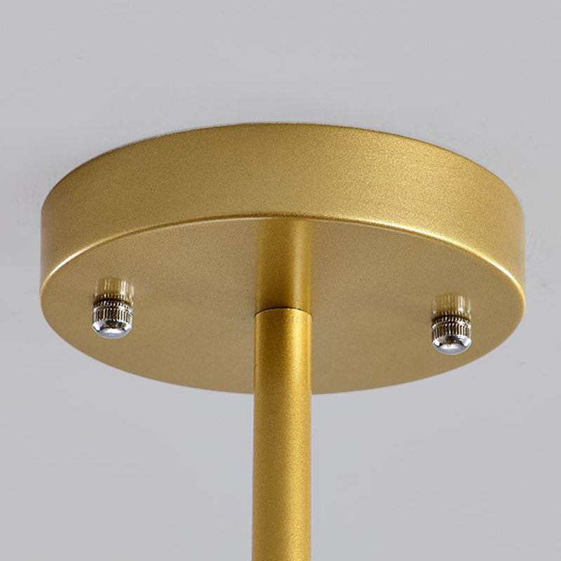 Modern Creative Globe Pendant Light Lacquered Iron Hanging Lamp with Glass Shade