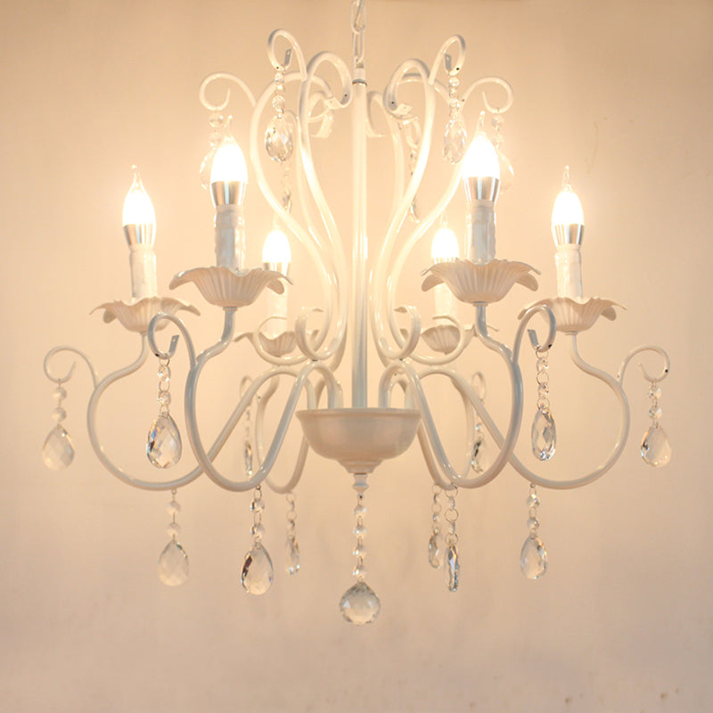 Lustre suspendu de plafond en fer forgé traditionnel luminaire suspendu
