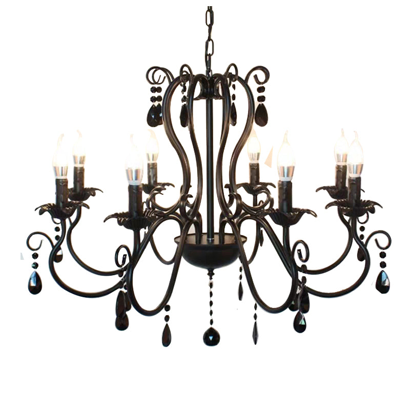 Traditional Hanging Chandelier Wrought Iron Ceiling Hanging Light Fixture
