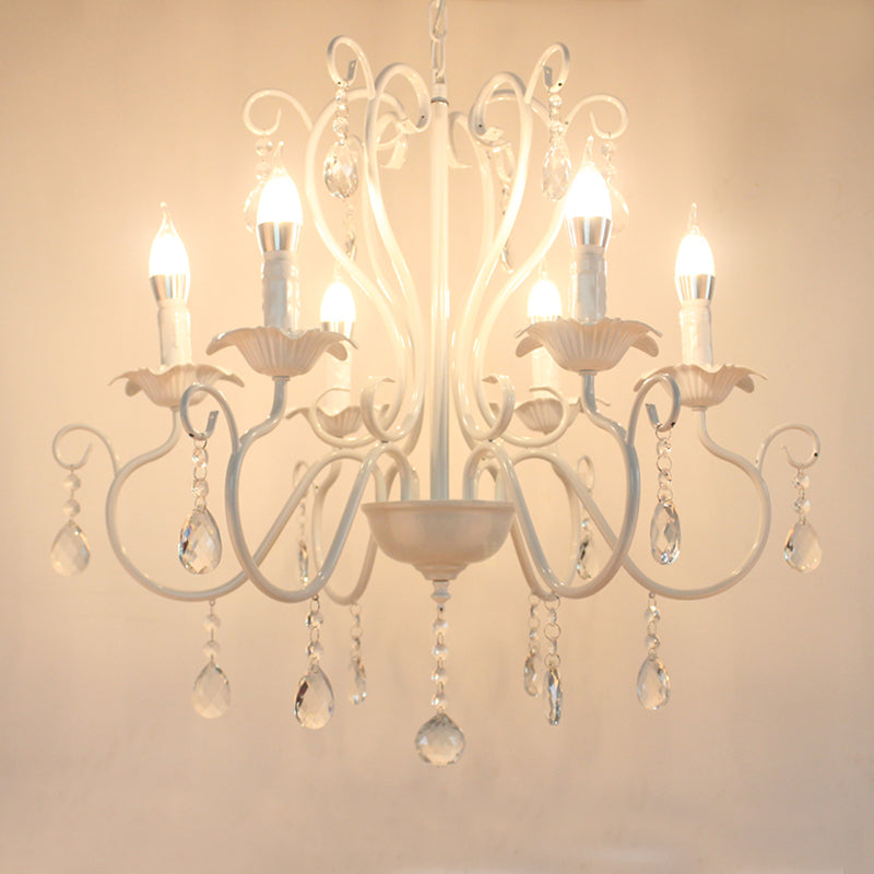 Lustre suspendu de plafond en fer forgé traditionnel luminaire suspendu