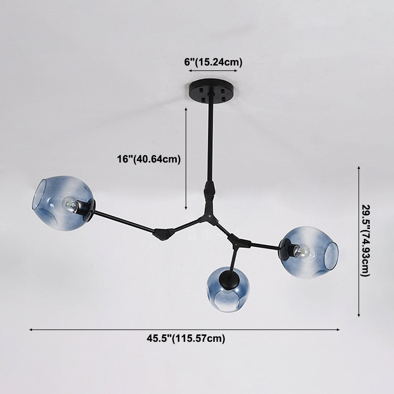 Global Branch Chandelier Modern Chandelier Lights Metal 3 Light Chandelier Lamp
