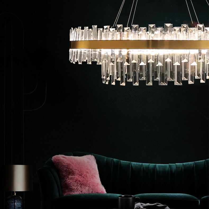 Leichte luxuriöse nordische Minimalismus Moderne LED -Island Kronleuchter Licht für Esszimmer Wohnzimmer