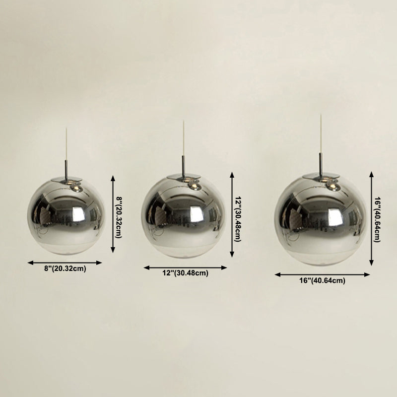 Moderne globale hängende Leuchten Glas 1 Licht Deckenhänger Licht