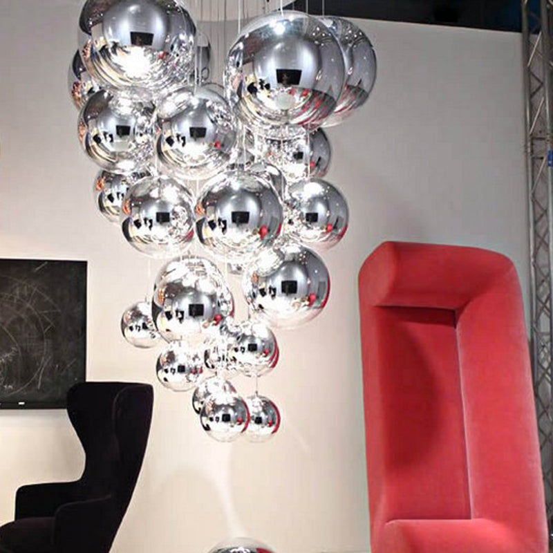 Moderne globale hängende Leuchten Glas 1 Licht Deckenhänger Licht