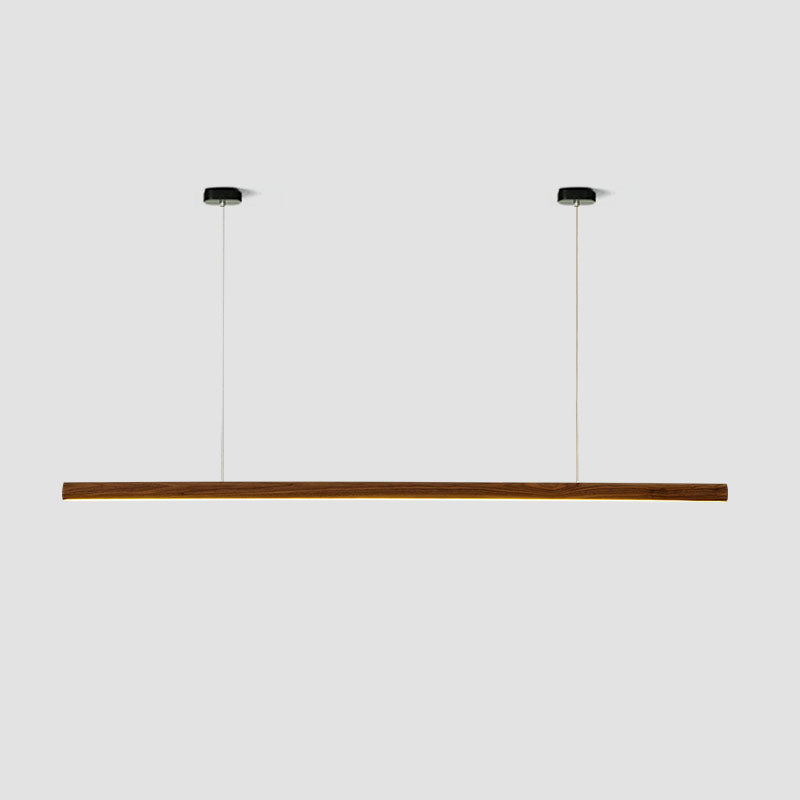 Acrylic and Wood chandelier light, Simple Linear island lighting fixtures for Kitchen Island