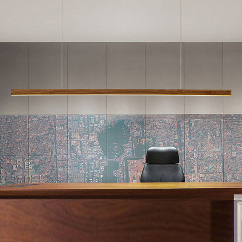 Acrylic and Wood chandelier light, Simple Linear island lighting fixtures for Kitchen Island