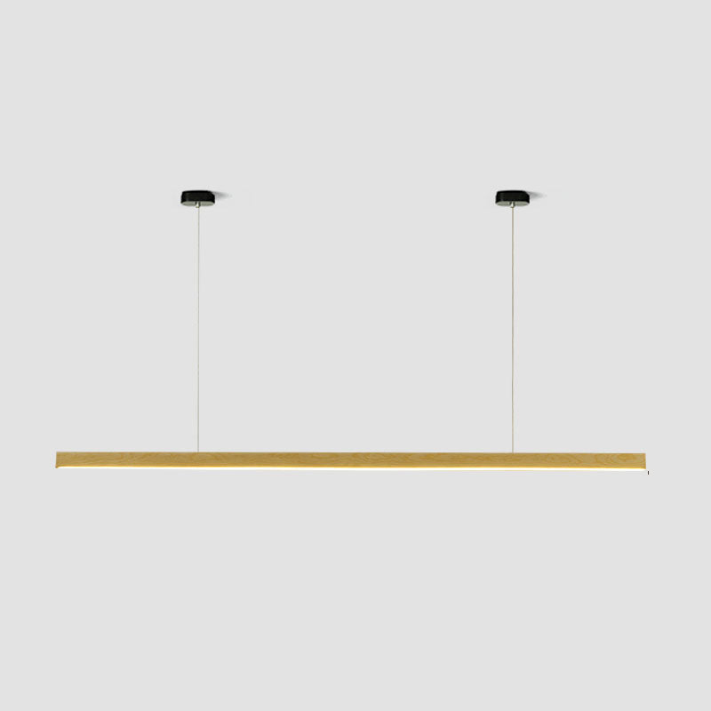 Acrylic and Wood chandelier light, Simple Linear island lighting fixtures for Kitchen Island