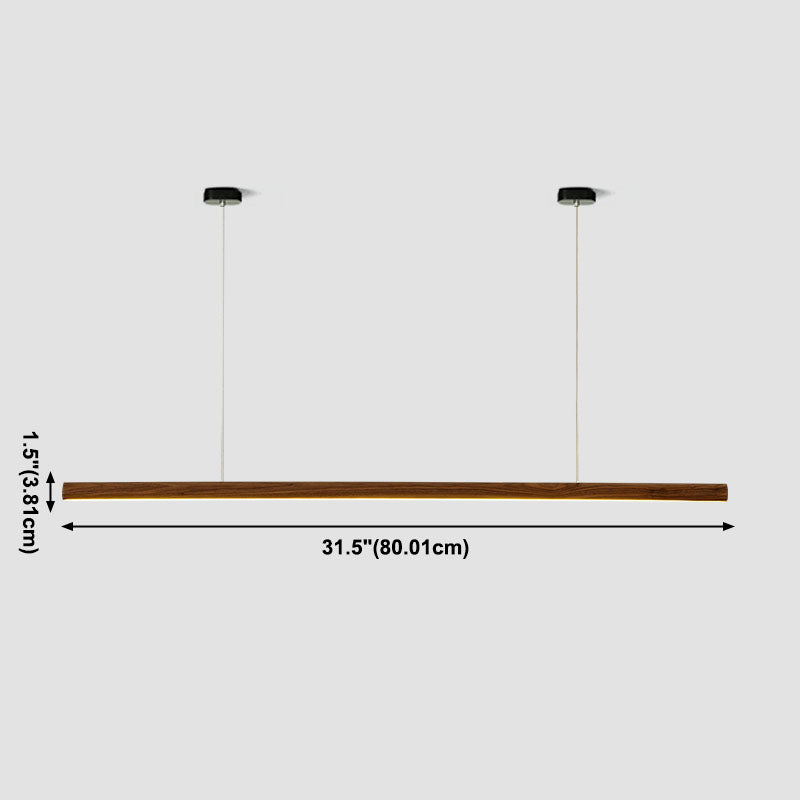 Acrylic and Wood chandelier light, Simple Linear island lighting fixtures for Kitchen Island