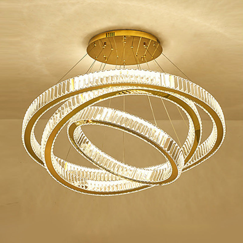 Multi-Tier Chandelier Light Fixture Modern Simplicity Crystal Pendant Lighting for Restaurant