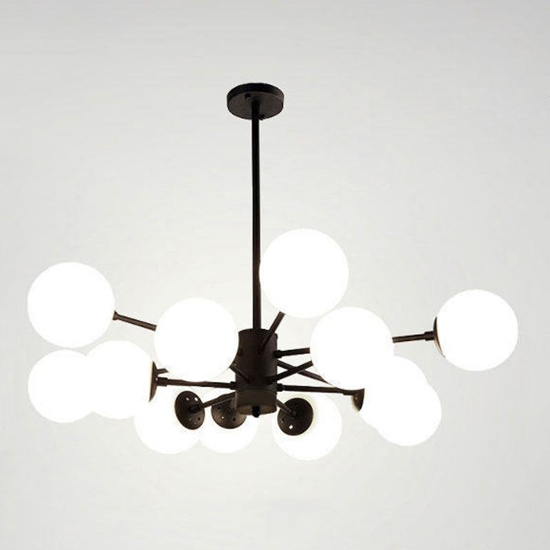 Globe Chandelier Light Fixture Modern Style Glass Pendant Lamp for Restaurant