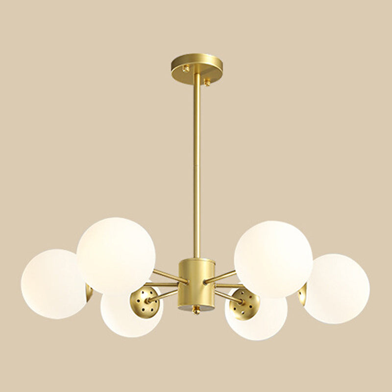 Globe Chandelier Light Fixture Modern Style Glass Pendant Lamp for Restaurant