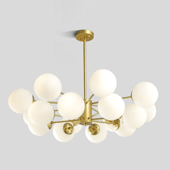 Globe Chandelier Light Fixture Modern Style Glass Pendant Lamp for Restaurant