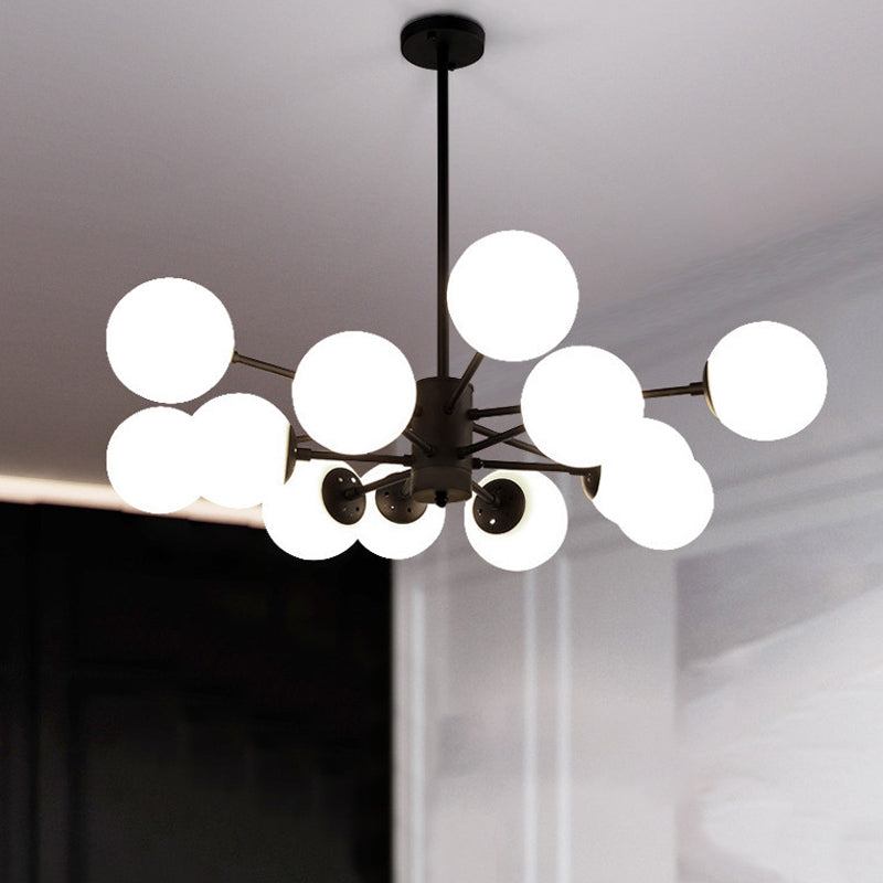 Globe Chandelier Light Fixture Modern Glass Pendant Lighting for Restaurant