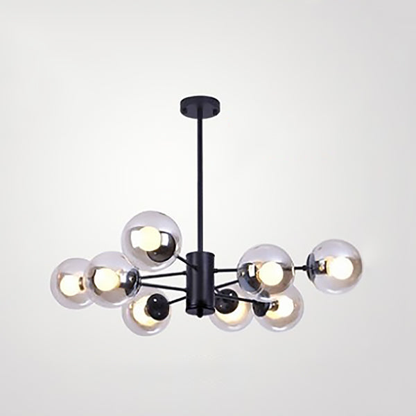 Globe Chandelier Light Fixture Modern Glass Pendant Lighting for Restaurant