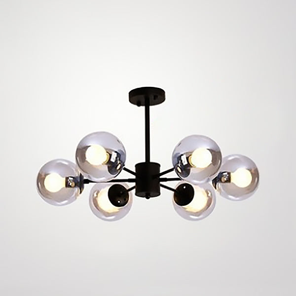 Globe Chandelier Light Fixture Modern Glass Pendant Lighting for Restaurant