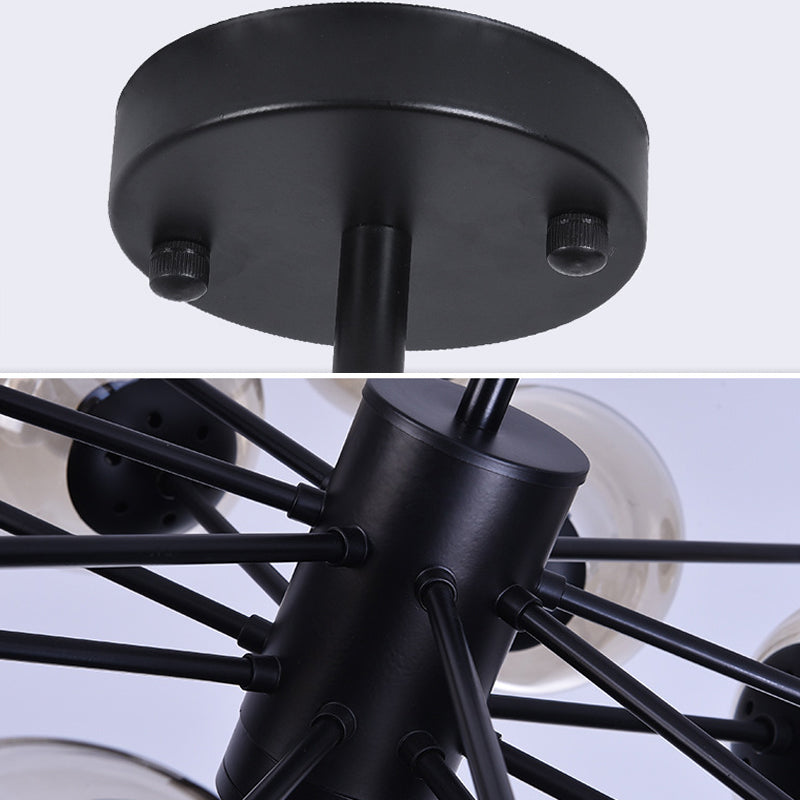 Globe Chandelier Light Fixture Modern Glass Pendant Lighting for Restaurant