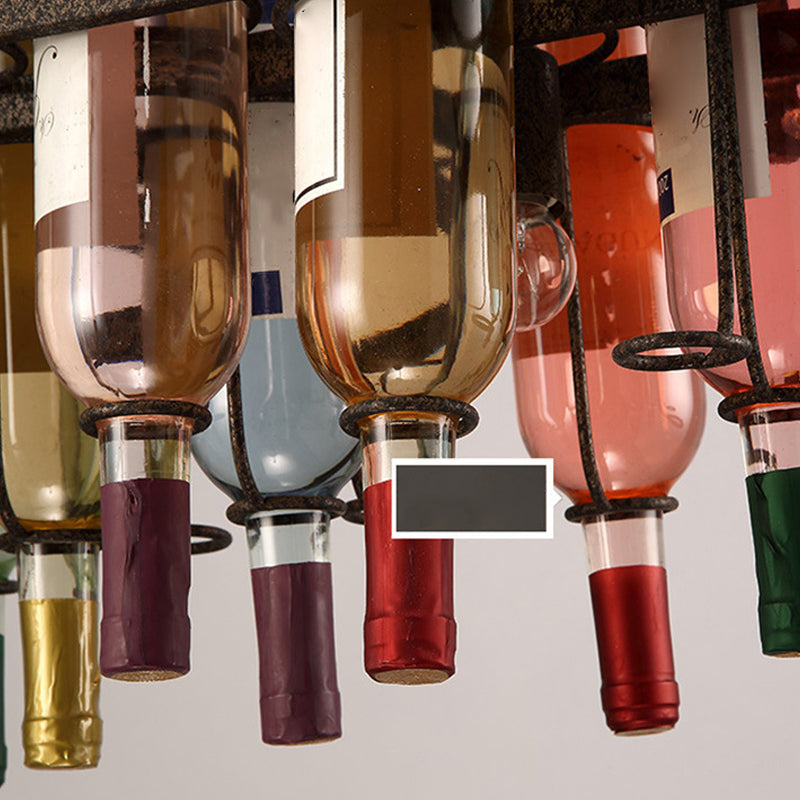 Vintage stijl rond kroonluchter verlichting armatuur glazen hangsellamp in meerkleurig