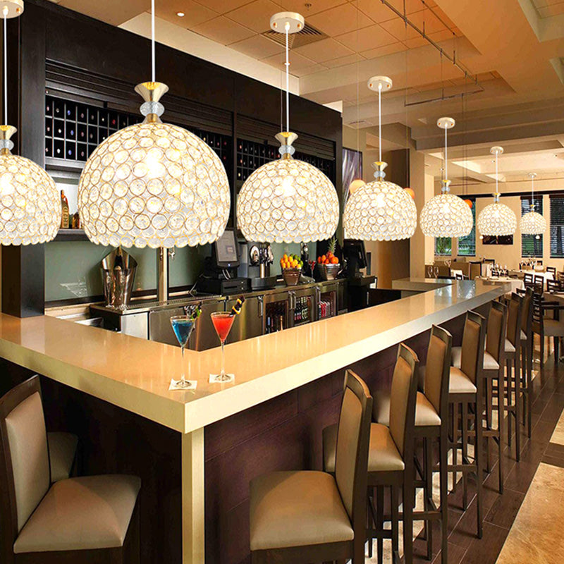 Gold Kugel Hanging Light Kit Minimalist Style Crystal Hängnisbeleuchtung