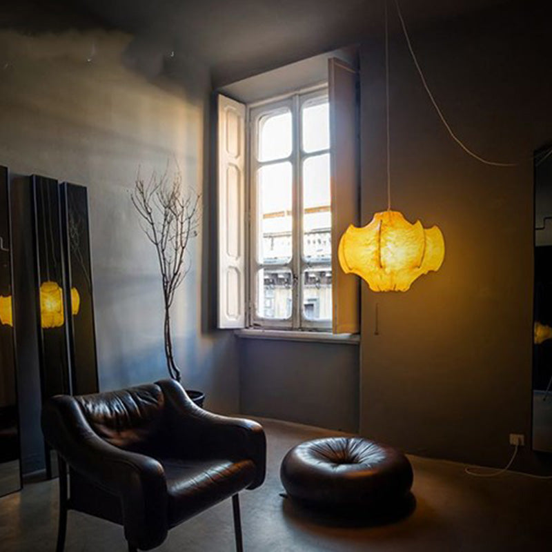 Stoff schattiert Anhänger Beleuchtungsstoffe minimalistischer Stil weiß hängendes Licht