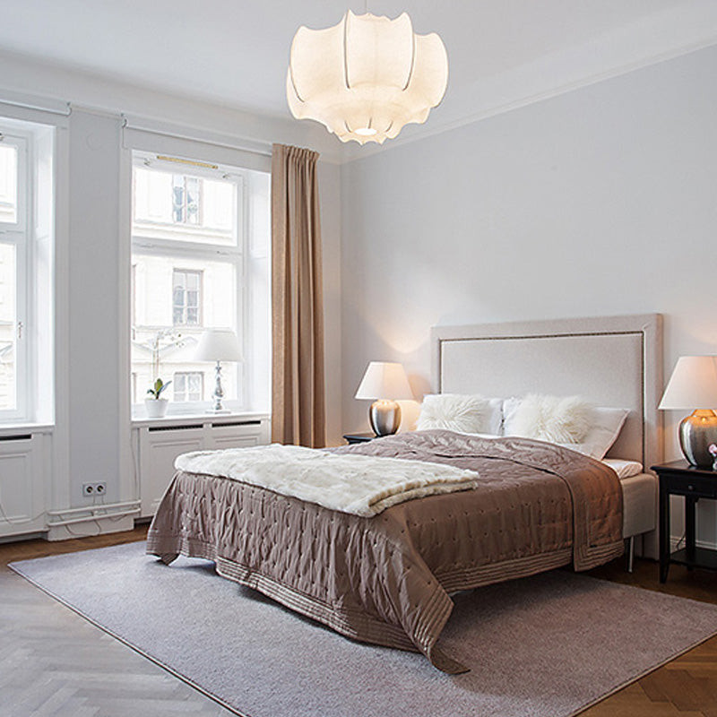 Stoff schattiert Anhänger Beleuchtungsstoffe minimalistischer Stil weiß hängendes Licht