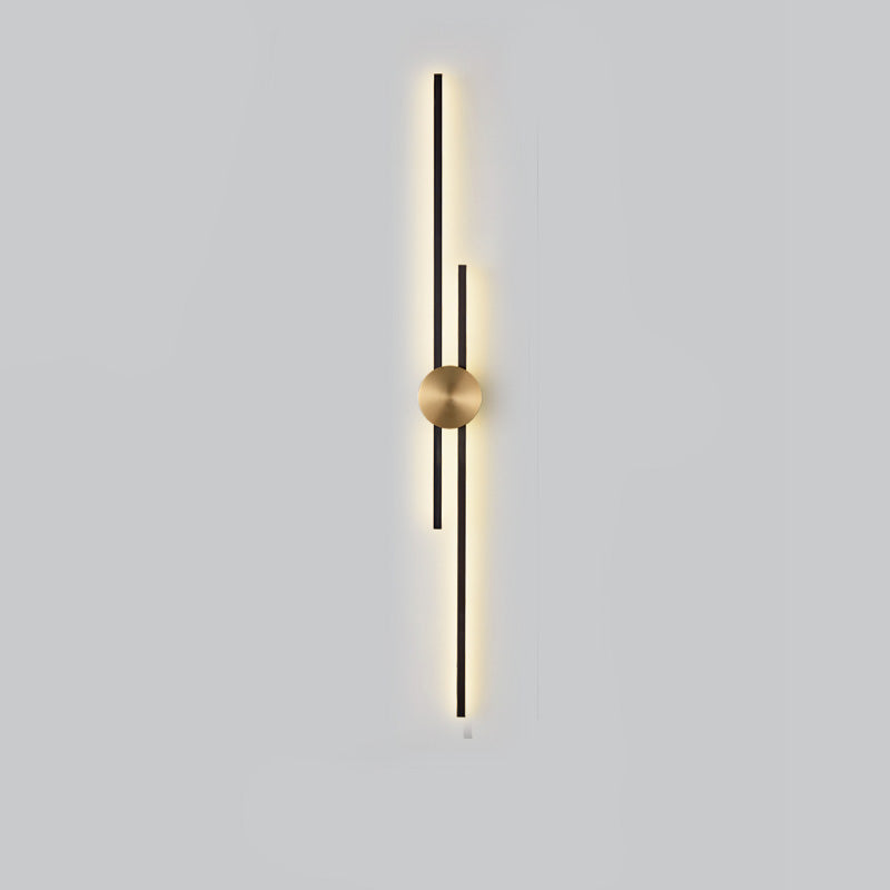 Moderne geometrische Wandleuchte mit mehrköpfiger Wohnzimmerwandhalterung mit Metallschatten