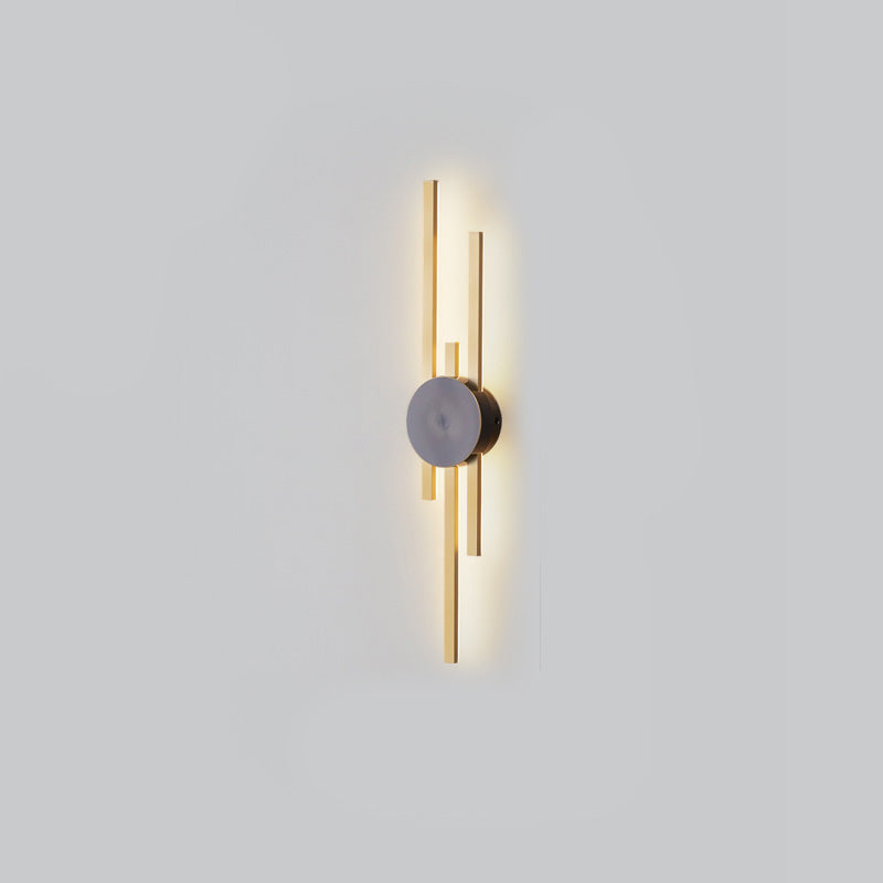 Moderne geometrische Wandleuchte mit mehrköpfiger Wohnzimmerwandhalterung mit Metallschatten