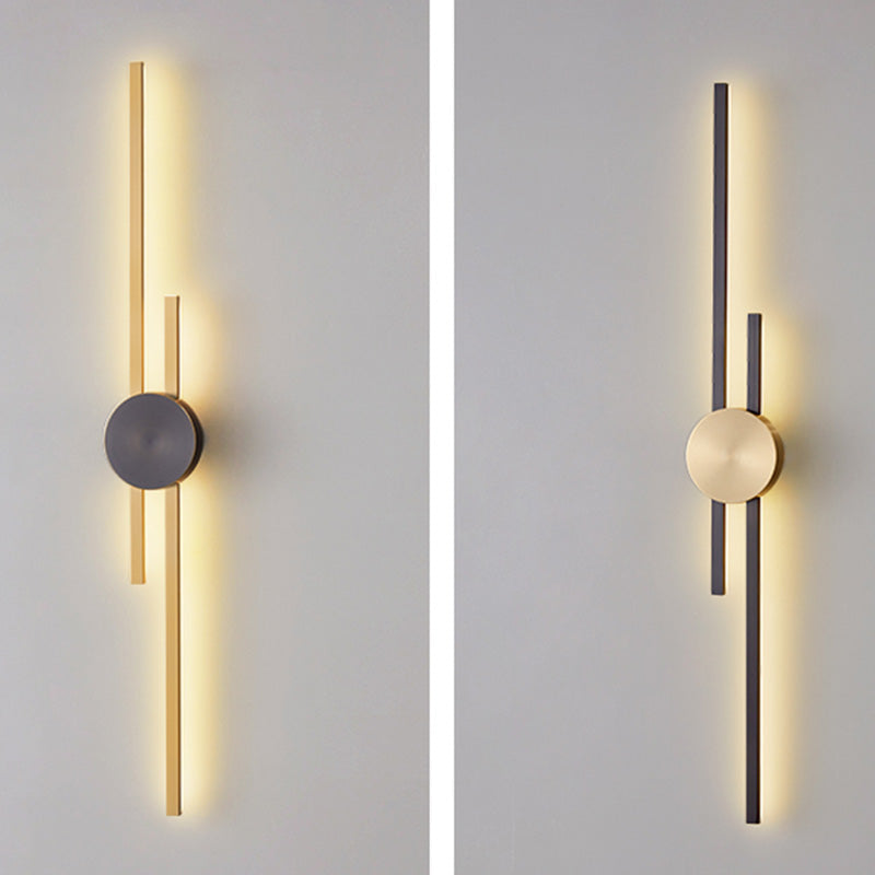 Moderne geometrische Wandleuchte mit mehrköpfiger Wohnzimmerwandhalterung mit Metallschatten