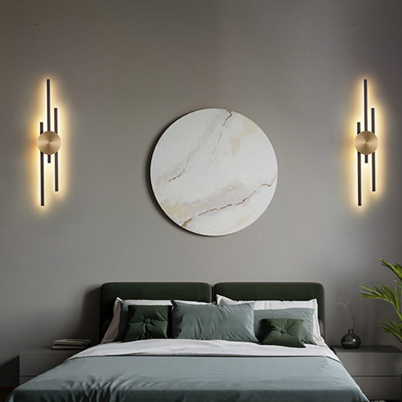 Modern Geometric Wall Sconce Lighting Multi-Head Living Room Wall Mount Lamp with Metal Shade