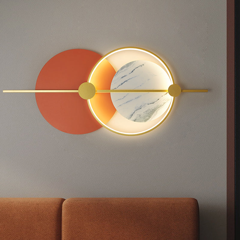 Geometrische Wandmontageleuchte moderne 1-Licht-Wandlampe mit Acrylschatten