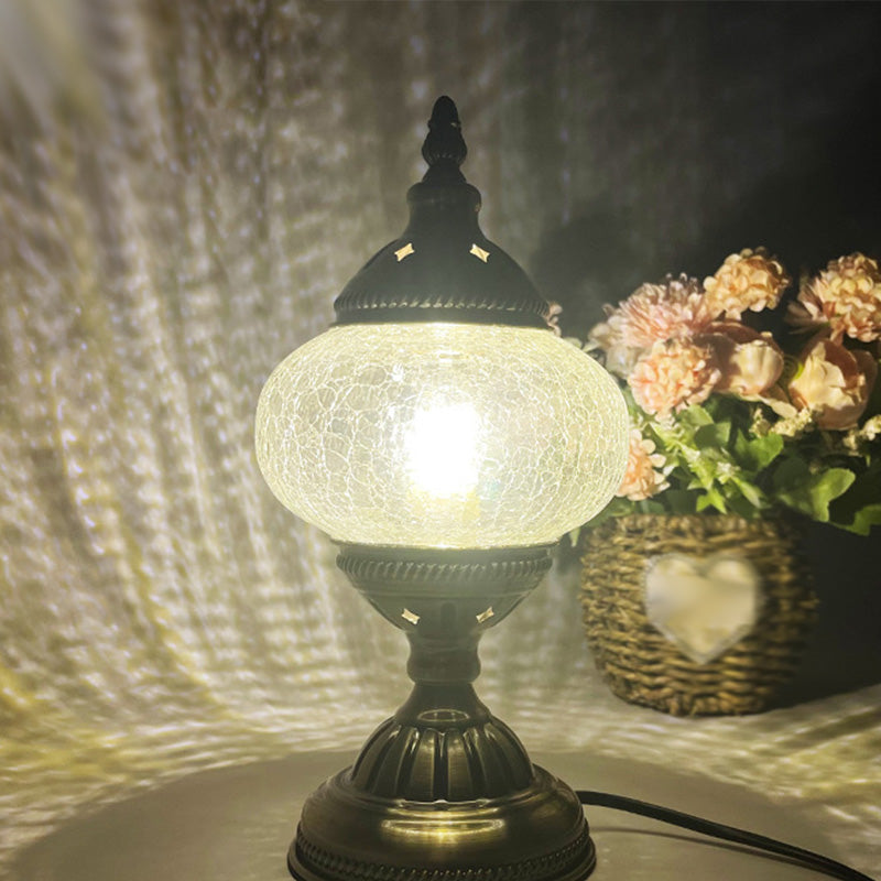 1 la tête tachée de tête petite lampe de bureau du sud-est de l'Asie du Sud-Est lampe de table de nuit à chambre ovale