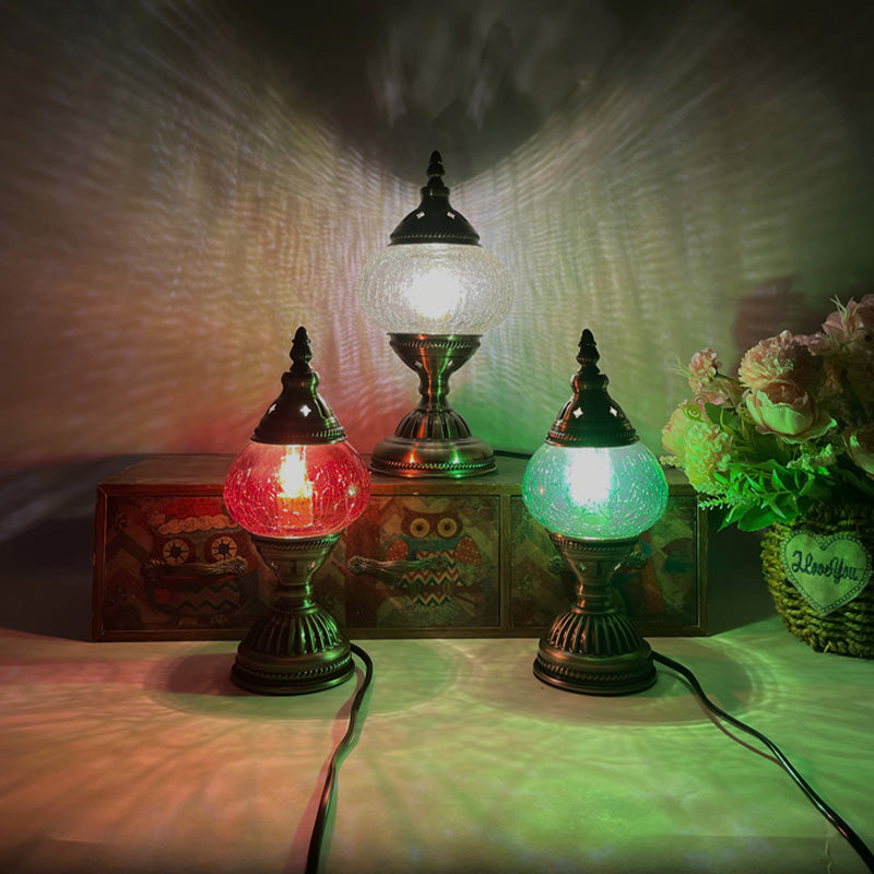 1 la tête tachée de tête petite lampe de bureau du sud-est de l'Asie du Sud-Est lampe de table de nuit à chambre ovale