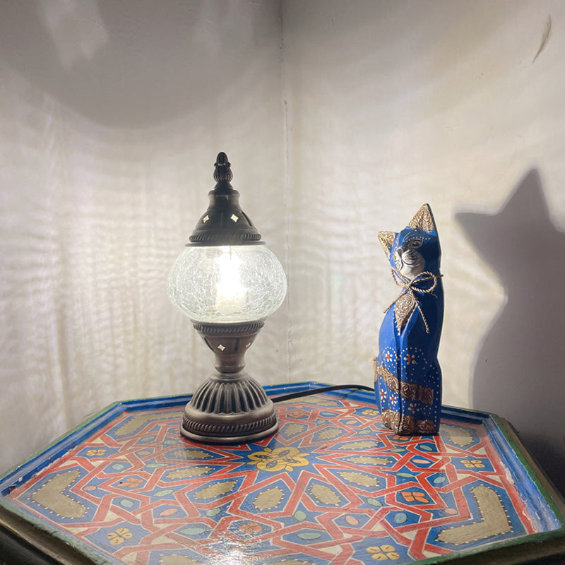 1 la tête tachée de tête petite lampe de bureau du sud-est de l'Asie du Sud-Est lampe de table de nuit à chambre ovale