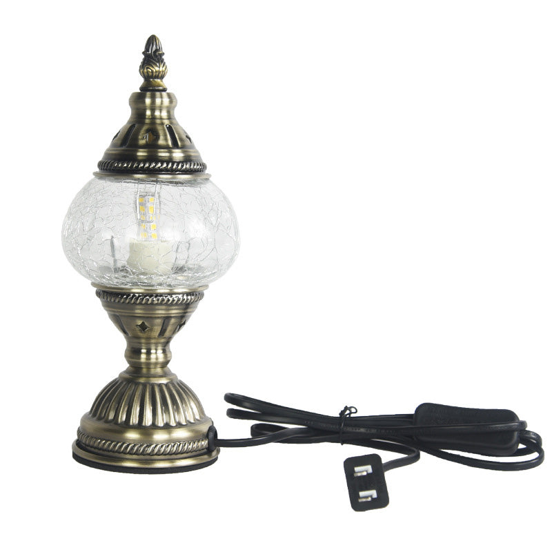 1 la tête tachée de tête petite lampe de bureau du sud-est de l'Asie du Sud-Est lampe de table de nuit à chambre ovale