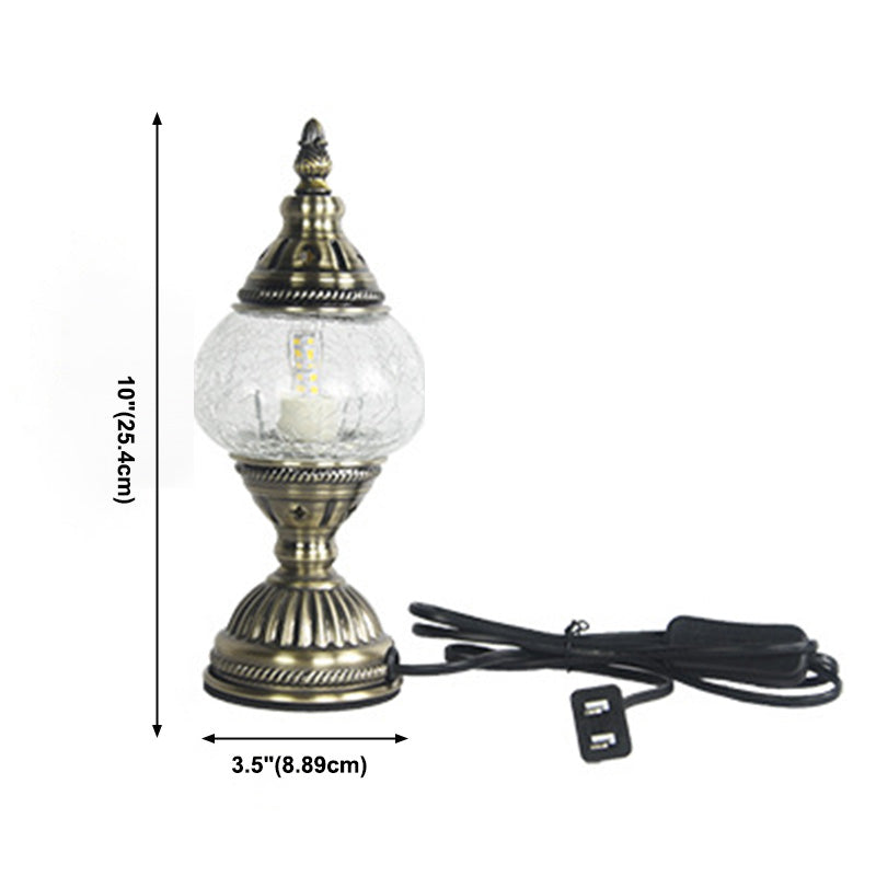 1 la tête tachée de tête petite lampe de bureau du sud-est de l'Asie du Sud-Est lampe de table de nuit à chambre ovale