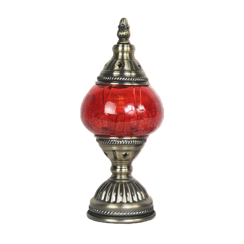 1 la tête tachée de tête petite lampe de bureau du sud-est de l'Asie du Sud-Est lampe de table de nuit à chambre ovale