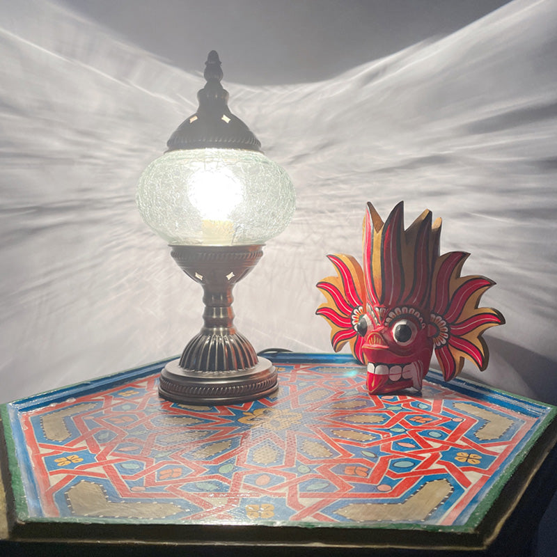 1 la tête tachée de tête petite lampe de bureau du sud-est de l'Asie du Sud-Est lampe de table de nuit à chambre ovale