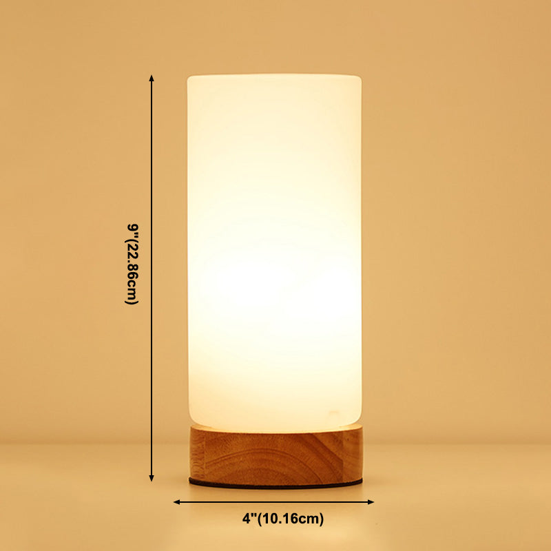 Modern Minimalism Table Light White Glass Bedroom Living Room Desk Lamp