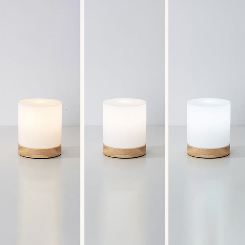 Modern Minimalism Table Light White Glass Bedroom Living Room Desk Lamp