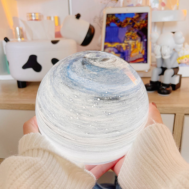 Single Head Modern Glass Sphere Table Lamp Bedroom Living Room Nightstand Lamps